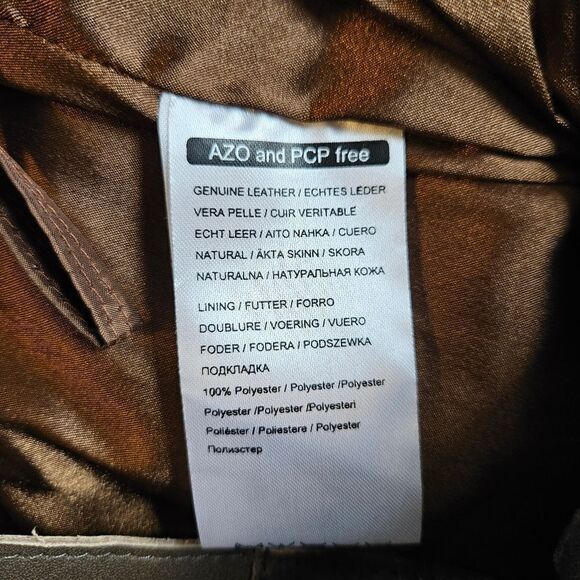 Cigno Nero Buttery Soft Brown Tan Tailored Austrian Leather Lined Mini Skirt 36 - Picture 9 of 10